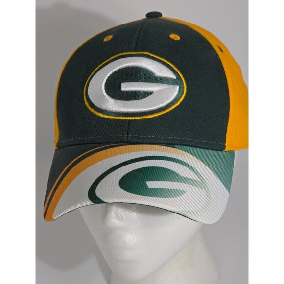 Green Bay Packers Adjustable Baseball Cap With Embroidered Logo & Curved Bill - Picture 4 of 12